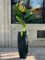 گلدان فایبر گلاس استوانه ای تنه درختی - Image 3